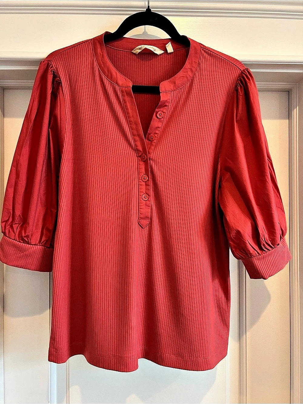 Soft Surroundings Red Blouse Size Large Like New